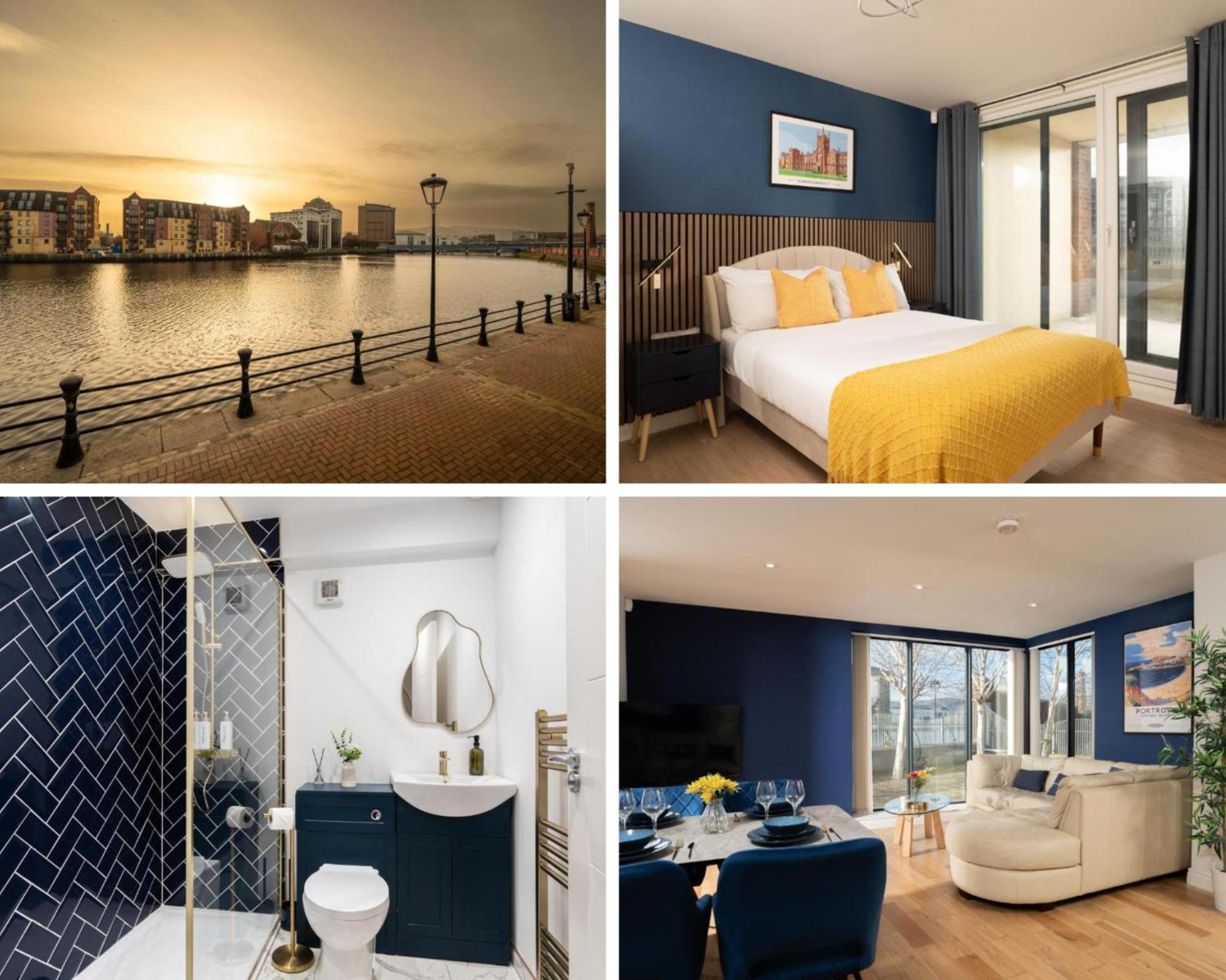 River Side Apartment, City Centre - Beautiful View And Free Parking! Belfast Kültér fotó